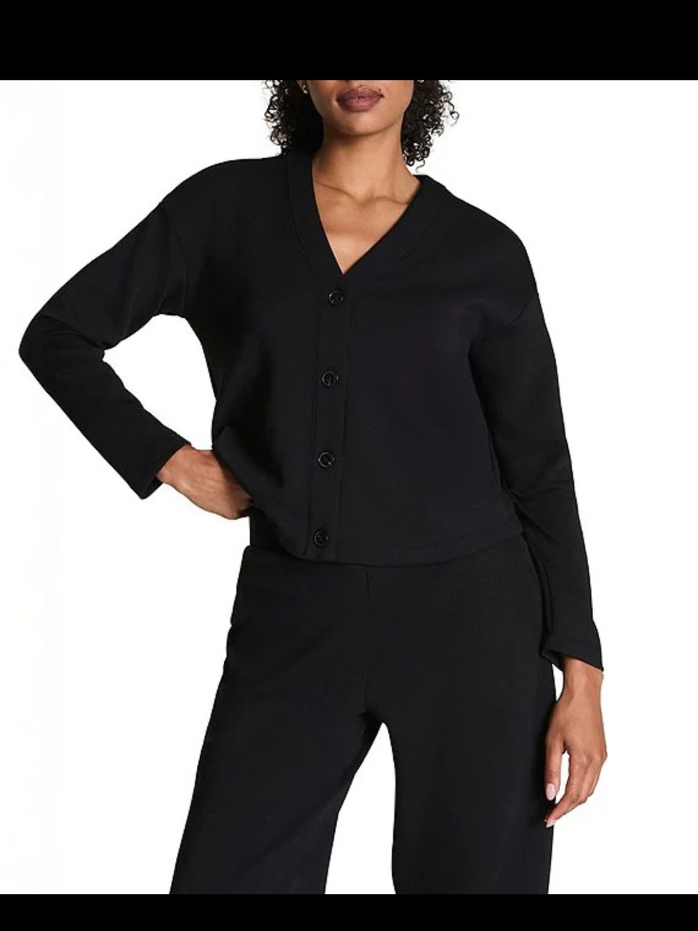 SPANX AirEssentials®V-Neckline Long Sleeve Button Front Cardigan sz L